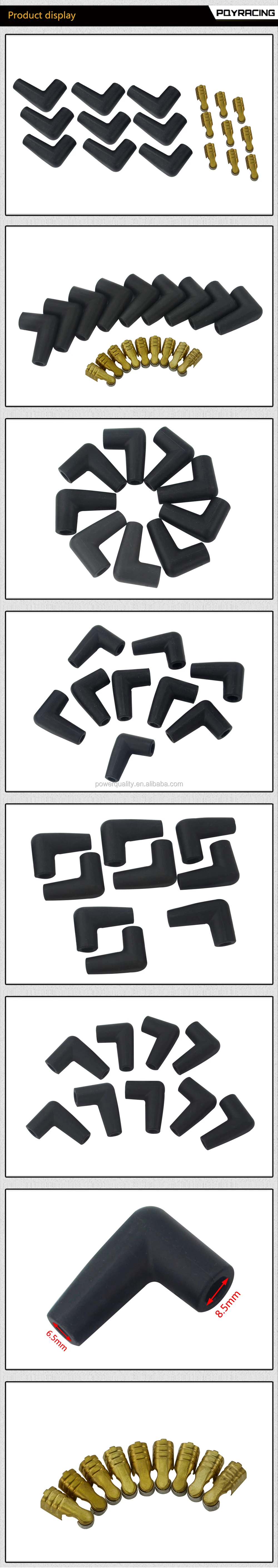 9 Pcs / Set Hei Style Distributor Caps Spark Plug Wire Male Rubber
