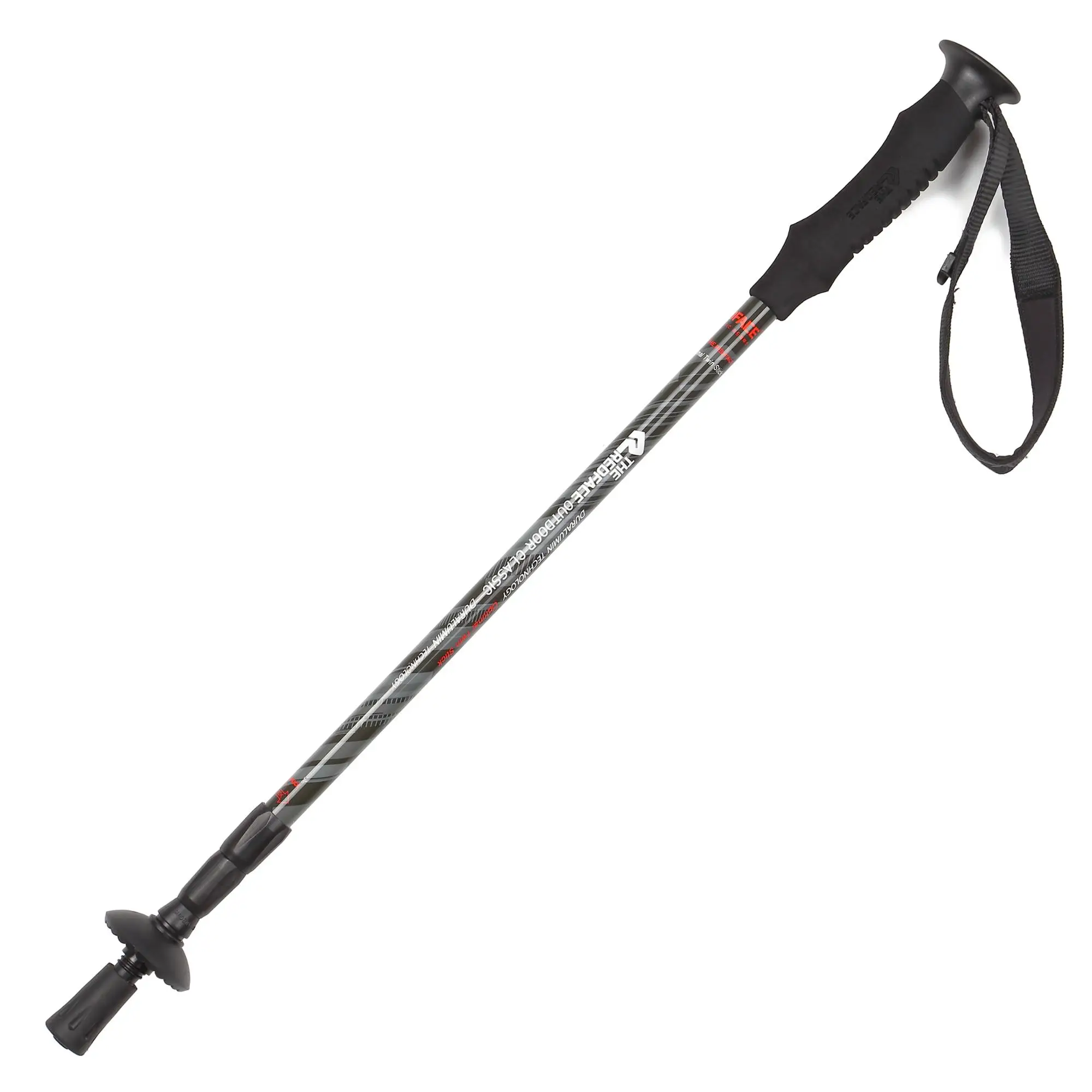 亚马逊热卖铝合金折叠手杖翻转锁登山杖超轻可扩展手杖伸缩远足徒步