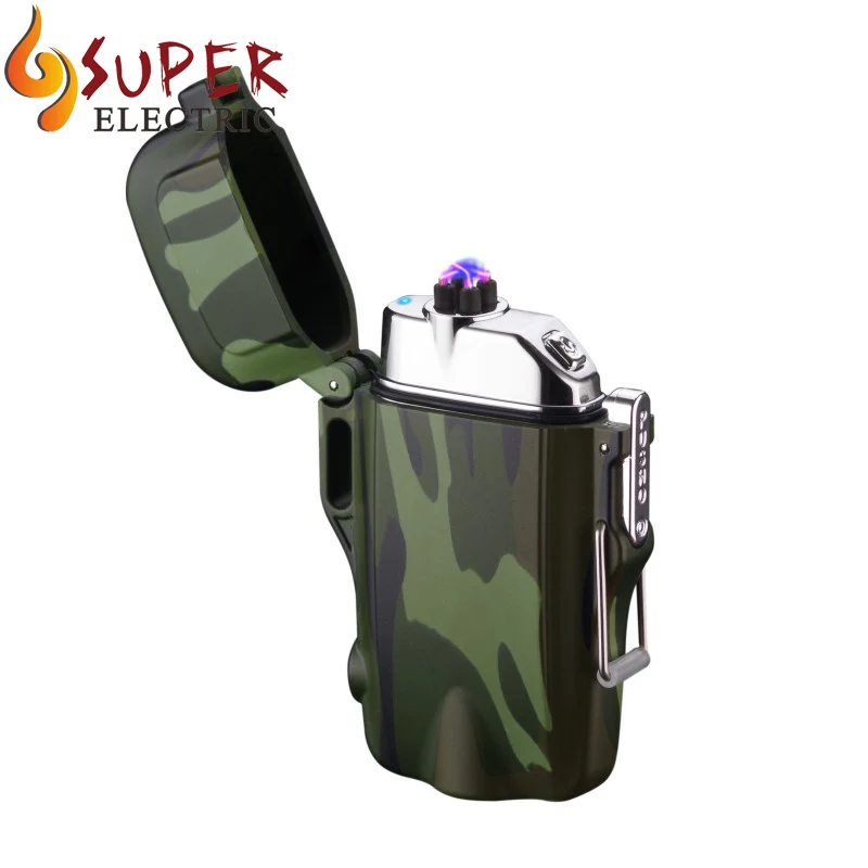 

Cheap wholesale lighters electric usb rechargeable lighter outdoor waterproof with LED flashlight, Customized