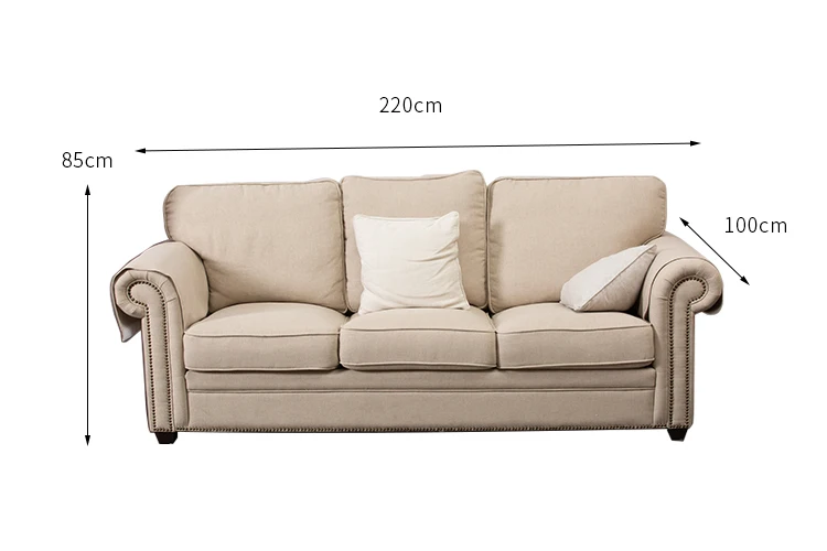 product-BoomDear Wood-Boomdeer classic modern fabric 3 seat European style Fabric sofa-img-1