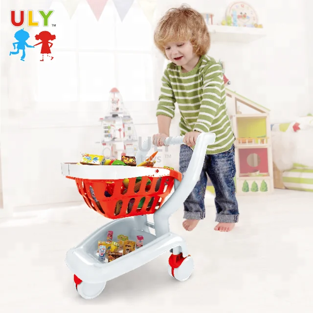 child's plastic shopping cart