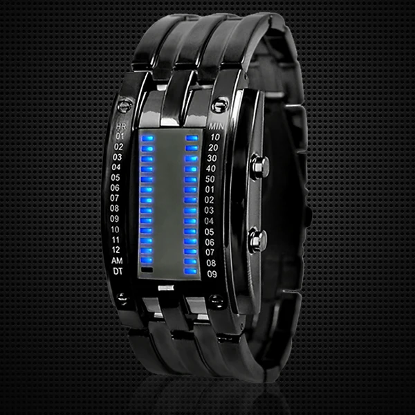

Top Luxury Brand Skmei 0926 Men/Women Size Military Blue LED Watches Silver/Black Metal watches LED Hot Sales Army Watches