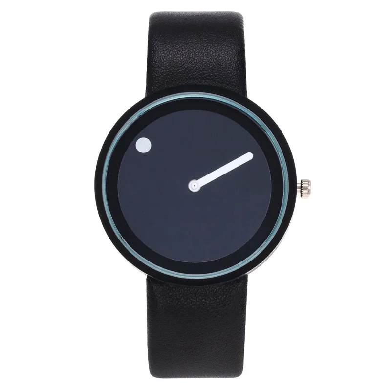 

3997 Minimalist Style Wristwatches Creative Men Women Design Dot and Line Simple Face Watch 2019, 5 different colors as picture