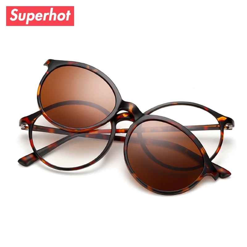 

Superhot Men Women Lightweight TR90 Sun Glasses Magnetic Polarized Clip On Sunglasses 2223-2