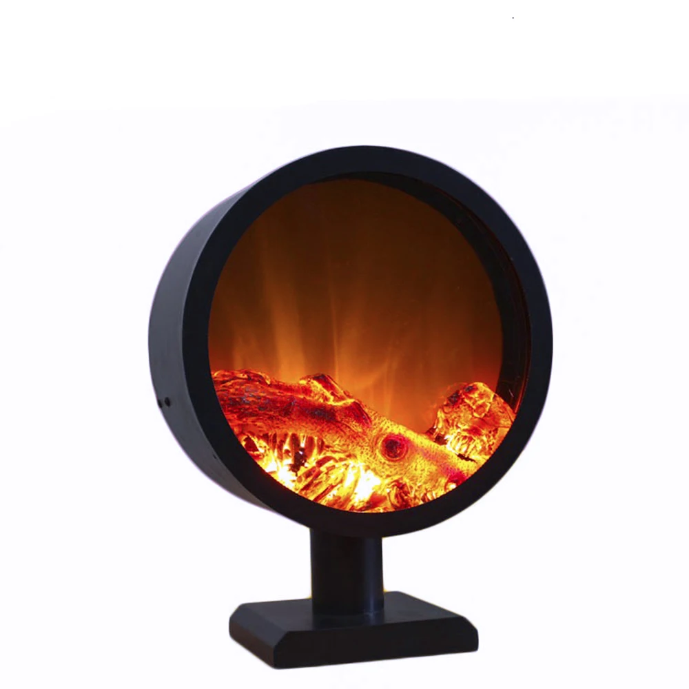 Electric Fireplace 3d, Round Electric Fireplace, Glass Screen Fireplace