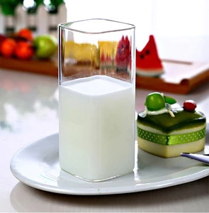 Image of Heat-resistant glass tea set square straight glass juice milk mug