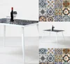 Ceramics Pottery Mosaic pattern design table top modern style dining room table with square shape