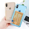 Transparent Glitter Powder Anti-knock Card pocket Phone Case For iPhone X XS XR XS Max 8 7 6 6S Plus Shining Soft TPU Back Cover