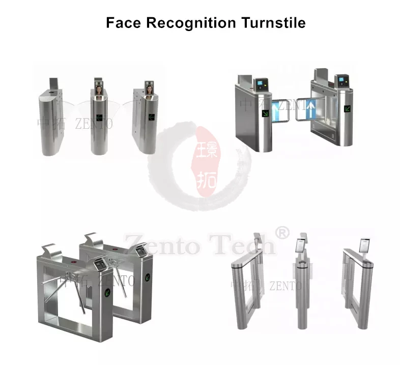 Professional Attendance System LED Security Swing Gate Facial Recognition Access Control