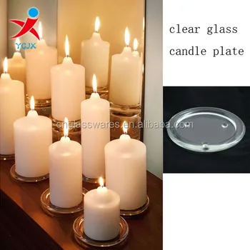 flat glass candle holders
