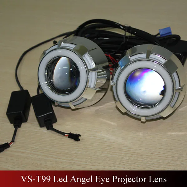 Auto Part Projector Headlamp With Angel Eyes Kit H4 H7,2.5'' Bi-xenon 