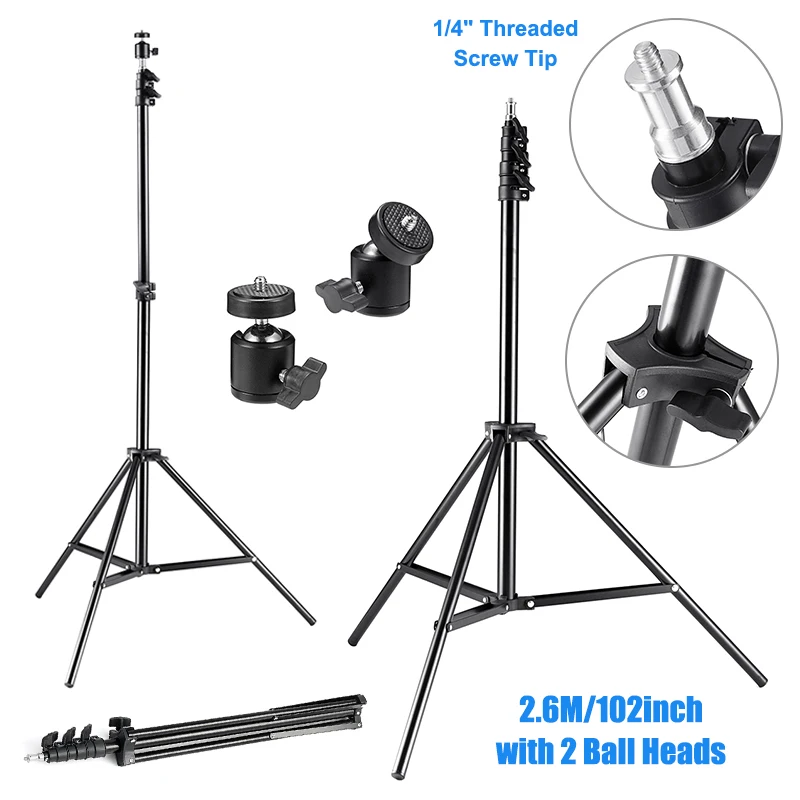 

2pcs 2.6M Adjustable Light Tripod Stands VR Holder Lamp Umbrella Stand Tripod Lighting Kit for HTC VIVE/ VIVE Pro Game Stand