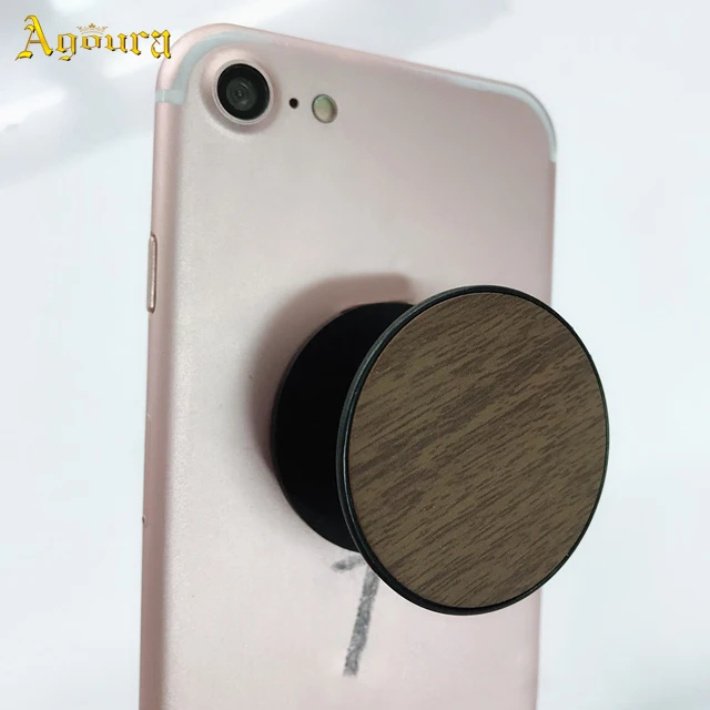 

wood grain folding phone holder airbag bracket