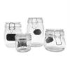 Clear Glass round Wire Bale Jars/Round sealed threaded 200ml Glass Jars Lock-Lid Hermetic Rubber Seal Bale Wire Swing Top