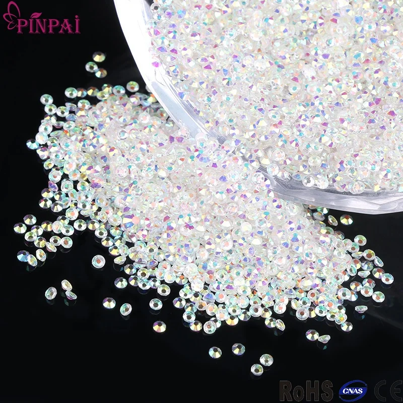 

Pinpai brand 1440pcs per bag colorful AB nail crystal rhinestone, As the picture show