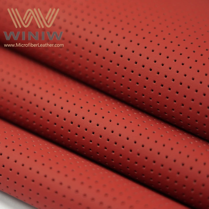 Different Styles High Quality Hole Punched Faux Synthetic Articical Leather  For Car Seat Covers Material