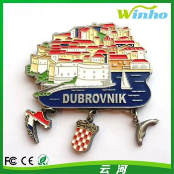 Dubrovnik Croazia 3D Magnete Da Frigorifero In Legno Souvenir