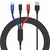 Fast charging micro usb 1.2m 3in1 usb c cable 3 in 1 multi charger cable for huawei/samsung s8 2.5A type-c cable for iphone