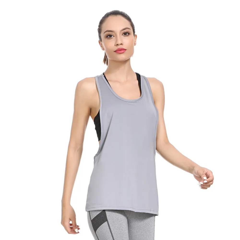 Hot sale fitness clothing on amazon quick dry women yoga tops girls gym tank top