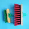 Hand push floor cleaning brush