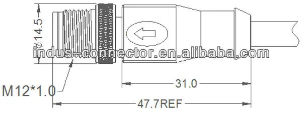 Industry 5 Pin Cable M12 To Db9 - Buy M12 To Db9,Cable M12,5 Pin Cable