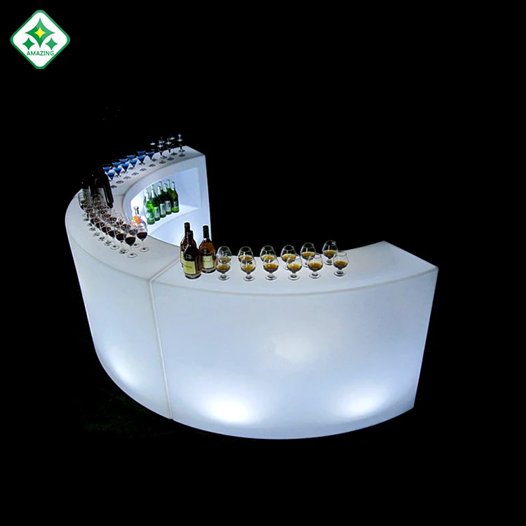 
led DJ bar counter MOBILE COCKTAIL BAR / Rechargeable LED Beach Event Club Outdoor Bar Counter 