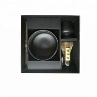 

Matte Black Matcha Gift Kit Matcha Bowl Whisk Chasen Holder Scoop Japanese Ceremonial Giftset