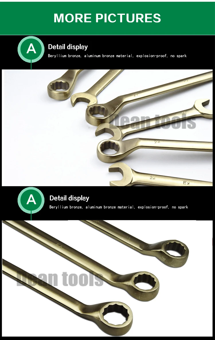 Alcu Becu Box Eye Bolts Wrench 6 Point Double Ratchet 10*1236*41mm Ring Spanner,No Spark