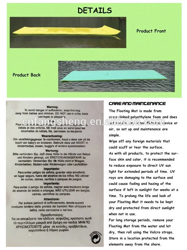 2022 Multifunctional Floating Water Foam Pad Water Lilly Pad Buy