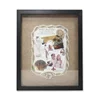 Front Hinged Shadow Box Frame with Burlap Display Board, 11 by 14-Inch, Black