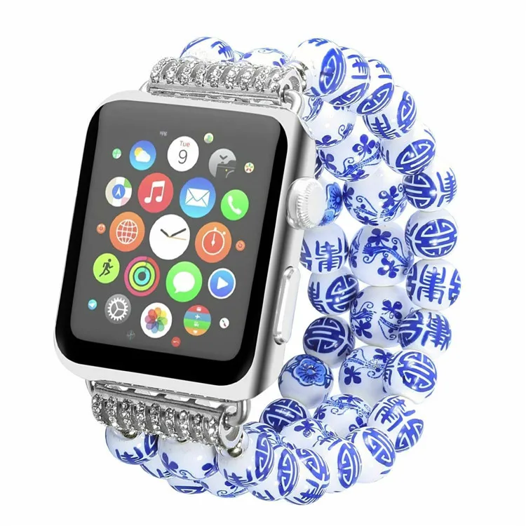 Apple Watch,Ceramic Flower Beads Band,Bead