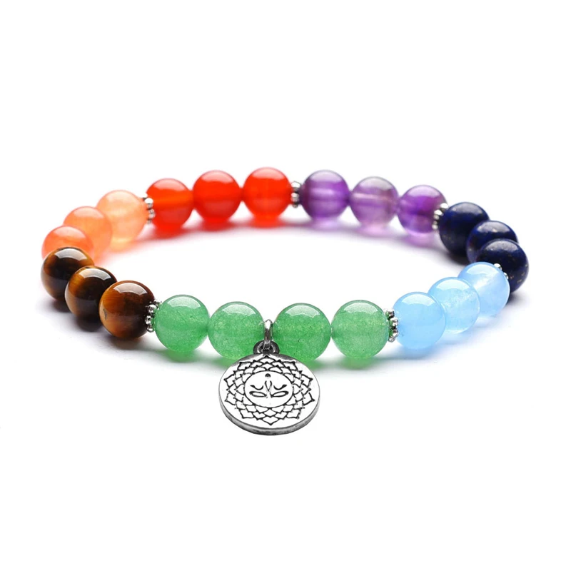 

7 Chark Natural Stone Bracelet Mens Buddha Bracelet Competitive Price