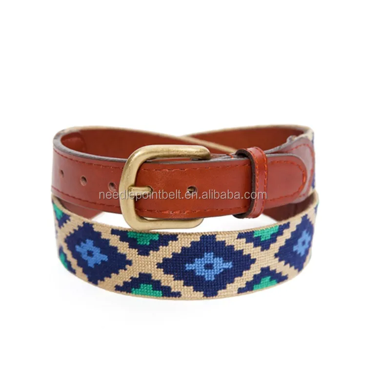 Needlepoint Smathers Men's Gaucho Full Grain Leather Golf Belt Buy