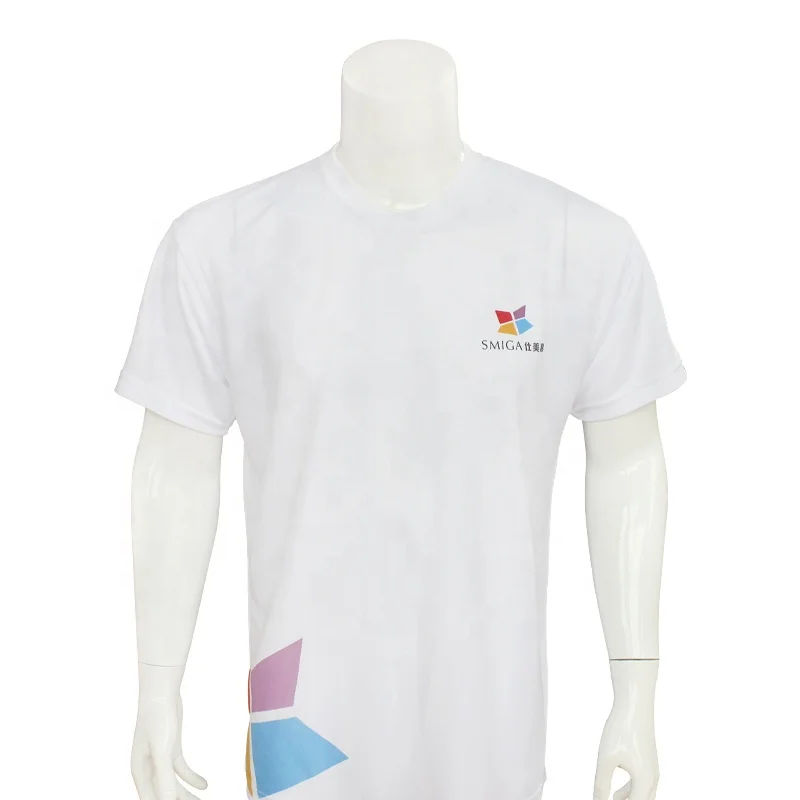 

free size 100% microfiber polyester custom running t shirt dry fit, White