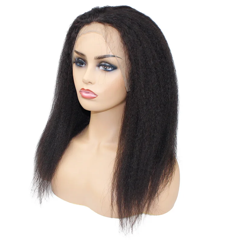 

Morein hair free shipping 10a 100% virgin brazilian human hair kinky straight full lace wig