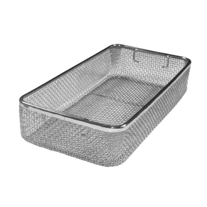 Stainless Steel Wire Mesh Sterilization Basket/medical Autoclave Tray ...