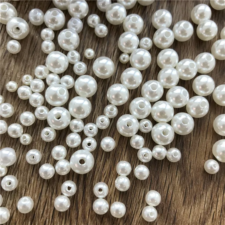 

HH-11 Charming Imitation ABS Plastic Pearl Beads Wholesale for dress accessories