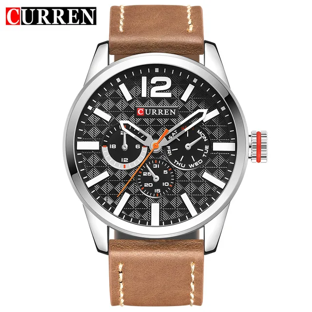 

CURREN 8247 Man Clock MenWatches Top Luxury Brand Male Watches Leather Sports Black Quartz Army Military Men Wrist Watch