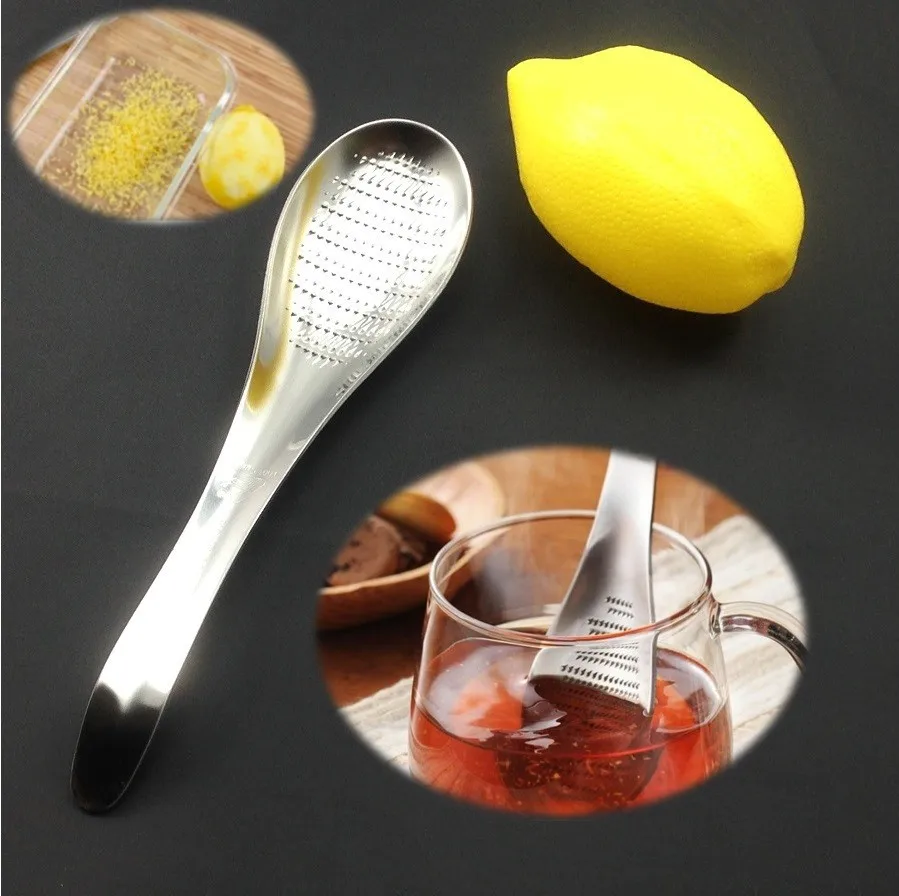 Ginger Grater Spoon Stainless Steel Ginger Tea Spoon Garlic