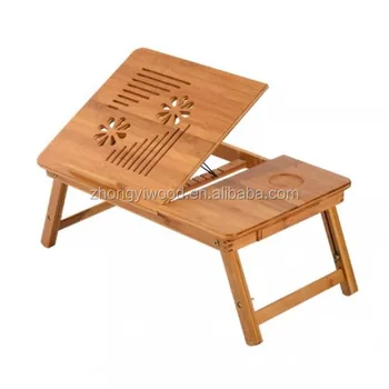 Foldable Bamboo Wood Laptop Stand Notebook Desk Table With Drawer Foldable Bamboo Wood Laptop Stand Notebook Desk Table With Drawer Adjule Cooling Bed And Legs