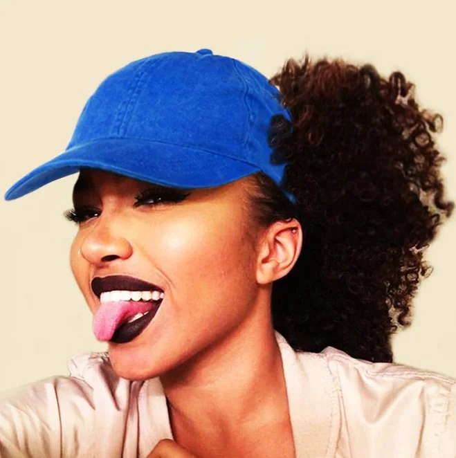 Ponytail Baseball Cap Half Empty Top 