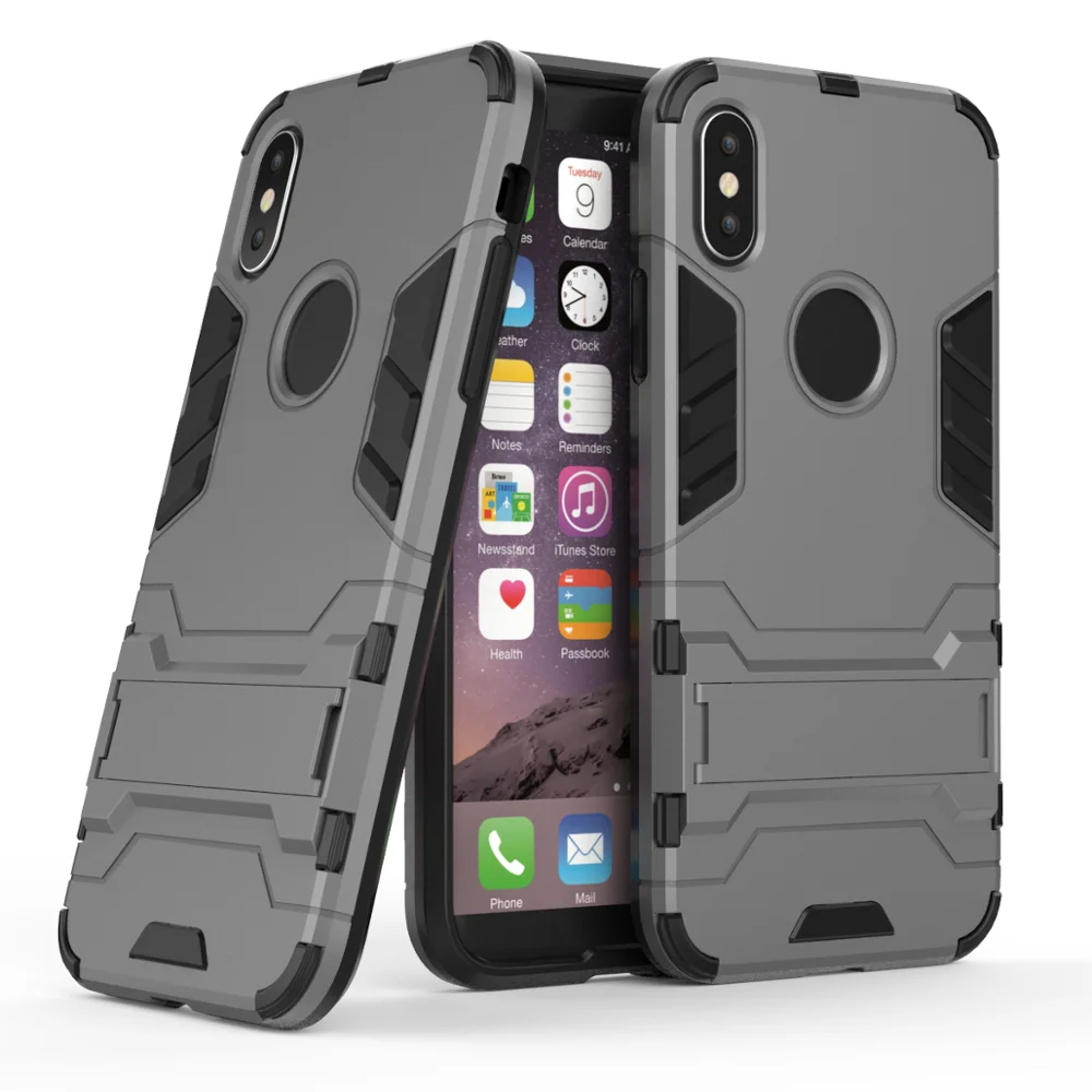 

Customized Branded Shockproof mobile phone cases for iphonex,kickstand for iphone x case cover