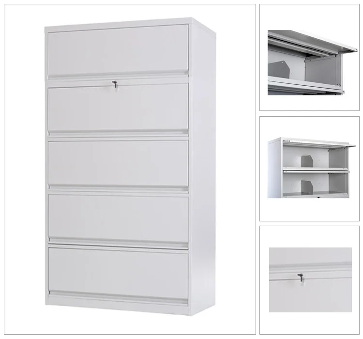 White Steel Large Vertical 5 Drawer Lateral File Cabinet With Lock Buy Large Steel Cabinet 5 Drawer File Cabinet With Lock Lateral File Cabinet Product On Alibaba Com