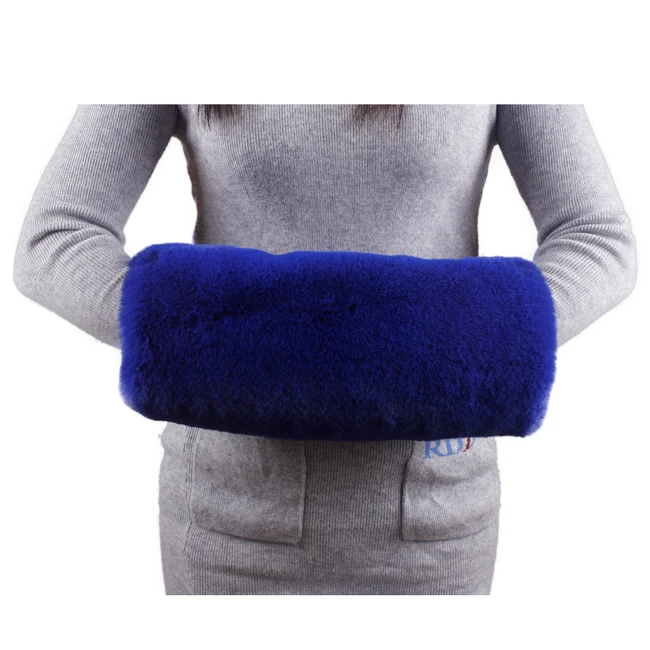 
Vintage Style Lady Blue Winter Girls Faux Fur Hand Warmer Muffs 