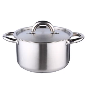 Image of 18cm 2.4L Stainless steel stock pot 555 soup pot stainless steel cooking pot with stainless steel lid