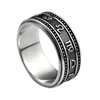 Retro Punk Titanium Steel Single Boys Girls 12 Zodiac Symbol Rotatable Rings