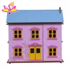 2017 new design wooden doll house,diy wooden doll house,lovely baby wooden doll house W06A129