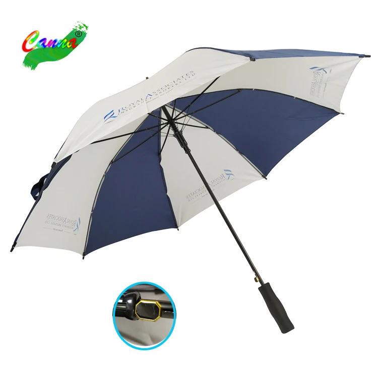 

vogue white and blue automatic daily use straight umbrella