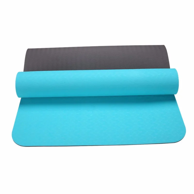 

183*61cm 6mm Thick single Color Non-slip TPE Yoga Mat Quality Exercise Sport Mat for Fitness Gym Home Tasteless Pad, Blue,green,yellow,red,pink,black,gray ,etc