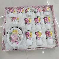 

18pcs Package Wholesale porcelain arabic coffee cup ceramic coffee cup